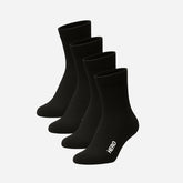 Crew Socks - Black 4 párov (39-45)