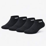 Sports Low Socks - Black 4 párov
