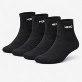Sports Mid Socks - Black 4 párov