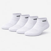 Sports Low Socks - White 4 párov