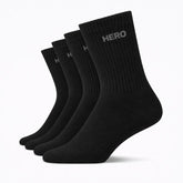 Tennis Socks - Black 4 párov