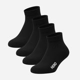 Ankle Socks - Black 4 párov (39-45)