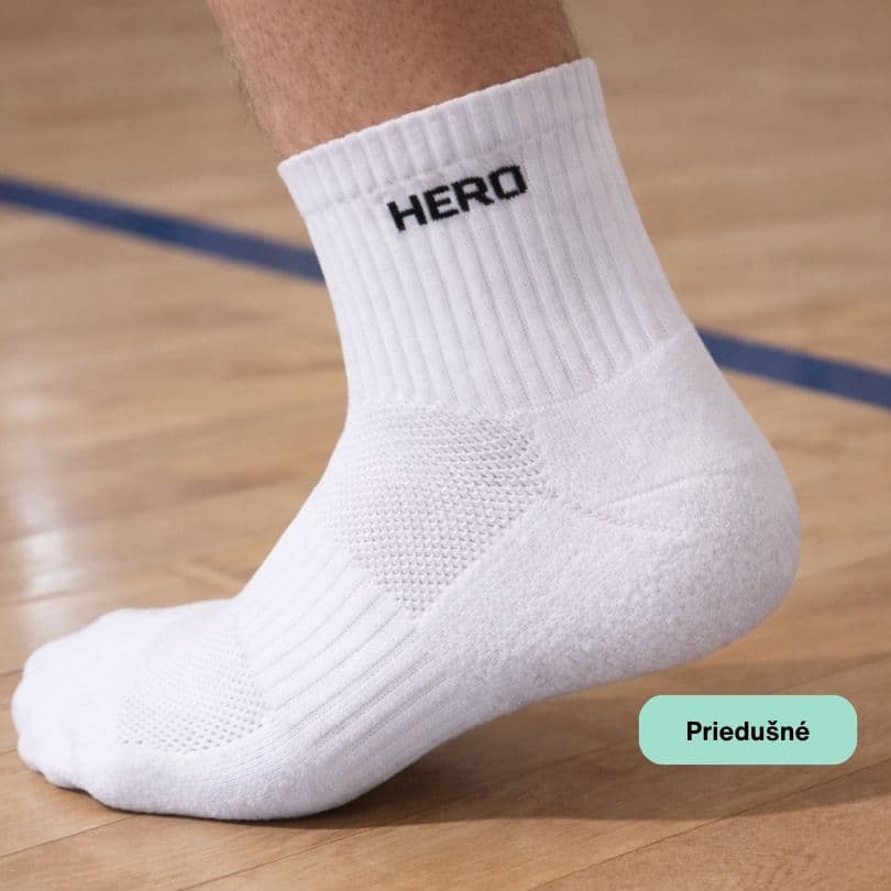 Sports Mid Socks - White 4 párov