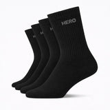 Tennis Socks - Black 4 párov