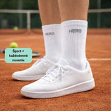 Tennis Socks - White 4 párov