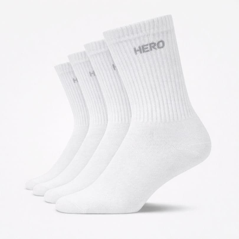 Tennis Socks - White 4 párov