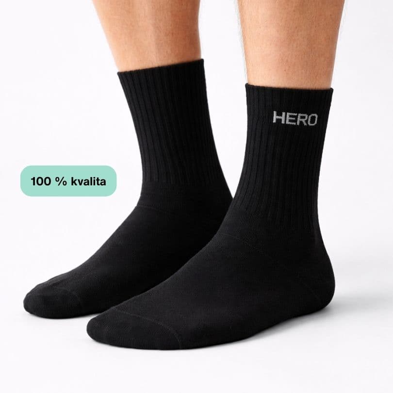 Tennis Socks - Black 4 párov