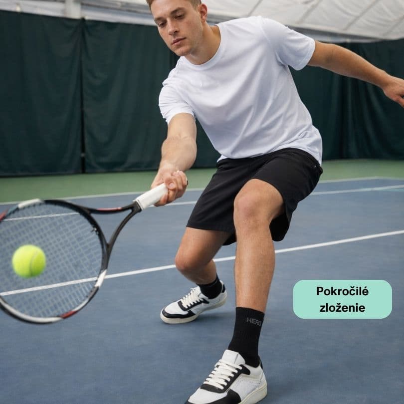 Tennis Socks - Black 4 párov