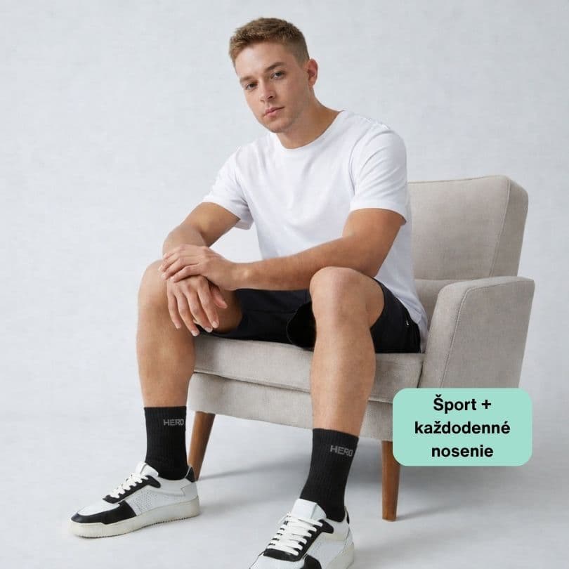 Tennis Socks - Black 4 párov