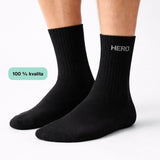 Tennis Socks - Black 4 párov